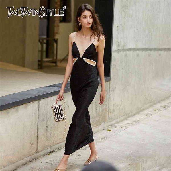 patchwork pearl hollow out women dress v neck sleeveless high waist maxi sling dresses female fashion 210520, Black;gray
patchwork pearl hollow out women dress v neck sleeveless high waist maxi sling dresses female fashion 210520, Black;gray