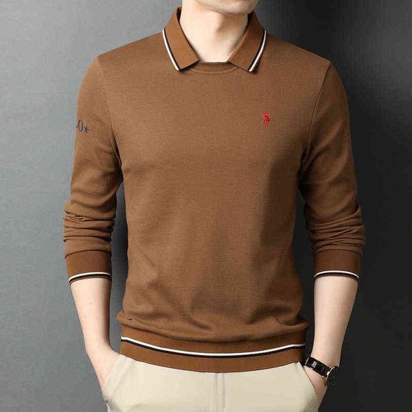 2021 spring and autumn men's long sleeve t-shirt fake two cotton lapel middle-aged solid color casual polo, White;black
2021 spring and autumn men's long sleeve t-shirt fake two cotton lapel middle-aged solid color casual polo, White;black