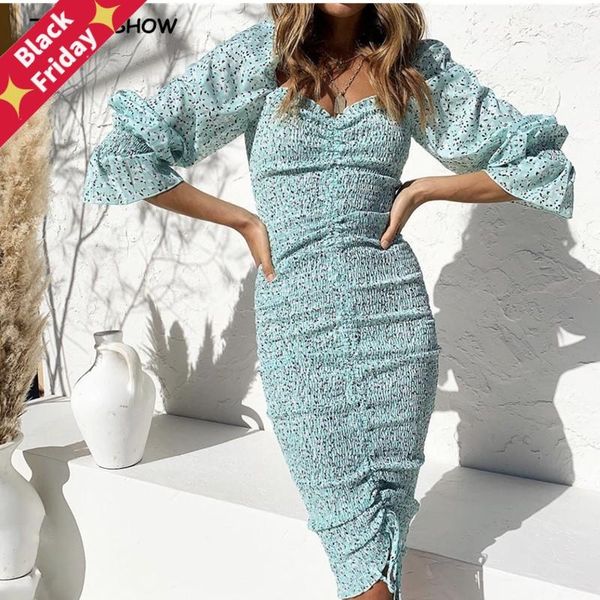 package hips dot print long sleeve dress elegant women lacing up elastic ruched mid party dresses slim fit vestido casual, Black;gray
package hips dot print long sleeve dress elegant women lacing up elastic ruched mid party dresses slim fit vestido casual, Black;gray