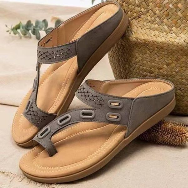 -selling est women slippers in stock for drop casual style flat shoes women's sandals beach, Black
