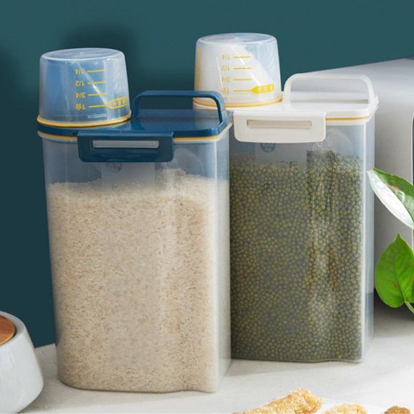 the household flour canister kitchen plastic sealed moisture-proof grain bucket rice storage tank with scale bottles & jars
the household flour canister kitchen plastic sealed moisture-proof grain bucket rice storage tank with scale bottles & jars