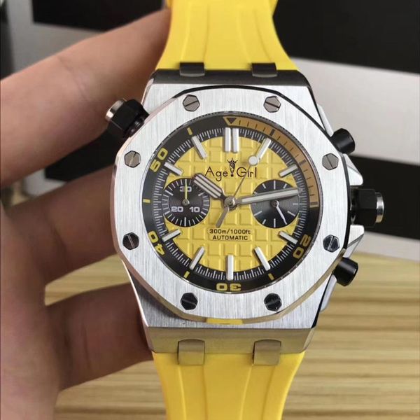 classic men automatic mechanical sapphire back see through silver yellow rubber stainless steel sport watch wristwatches, Slivery;brown
classic men automatic mechanical sapphire back see through silver yellow rubber stainless steel sport watch wristwatches, Slivery;brown