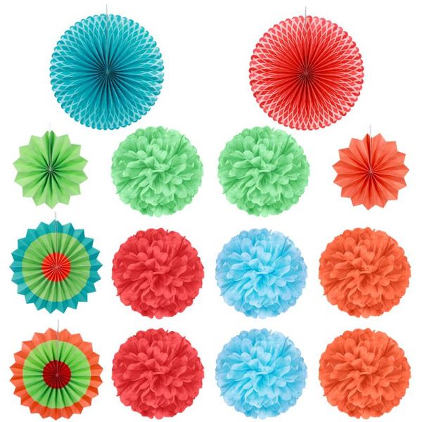 other home decor 14pcs hanging paper fan set flower pompoms balls for birthday baby shower wedding festival decorations (red, gree
other home decor 14pcs hanging paper fan set flower pompoms balls for birthday baby shower wedding festival decorations (red, gree