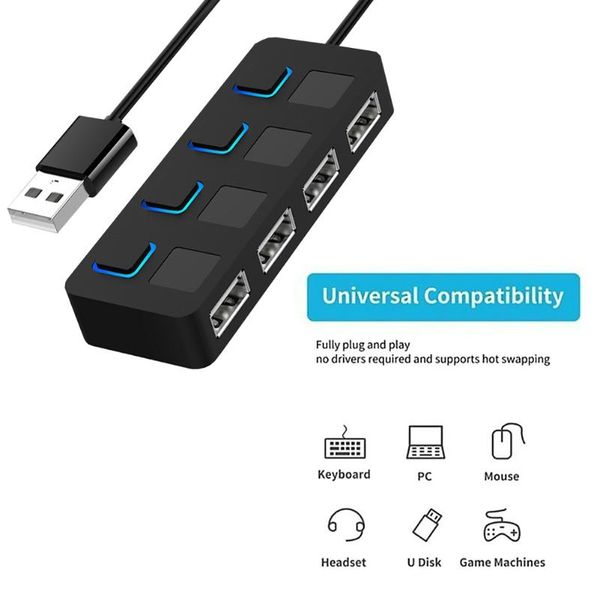 hubs 4 port high speed usb 2.0 hub multi power adapter computer extend hard disk for lapdesktop
hubs 4 port high speed usb 2.0 hub multi power adapter computer extend hard disk for lapdesktop