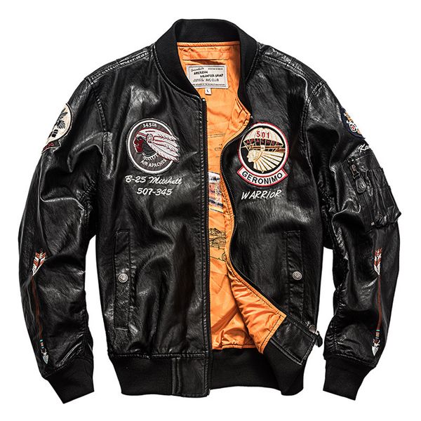fashion leather 006 thick spring autumn men's embroidery urban fit collar daily pu wear, Black
fashion leather 006 thick spring autumn men's embroidery urban fit collar daily pu wear, Black