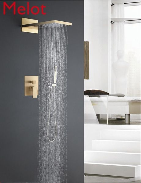 wall-mounted shower black copper constant temperature golden concealed head set waterfall water supercharged bathroom sets
wall-mounted shower black copper constant temperature golden concealed head set waterfall water supercharged bathroom sets