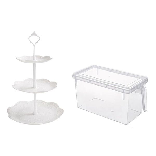 1set europe tray plastic serving platter cake stand b & 6pcs storage containers er refrigerator box bottles jars
1set europe tray plastic serving platter cake stand b & 6pcs storage containers er refrigerator box bottles jars