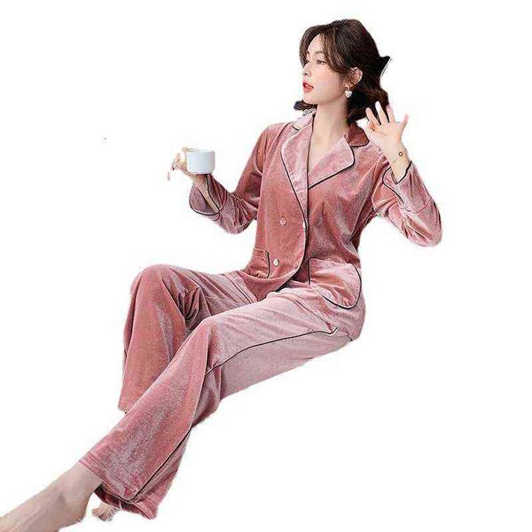 women's sleepwear 2021 autumn and winter golden veet double-sided coral veet pajama's lapel long sleeve youth home cloth set, Black;red
women's sleepwear 2021 autumn and winter golden veet double-sided coral veet pajama's lapel long sleeve youth home cloth set, Black;red