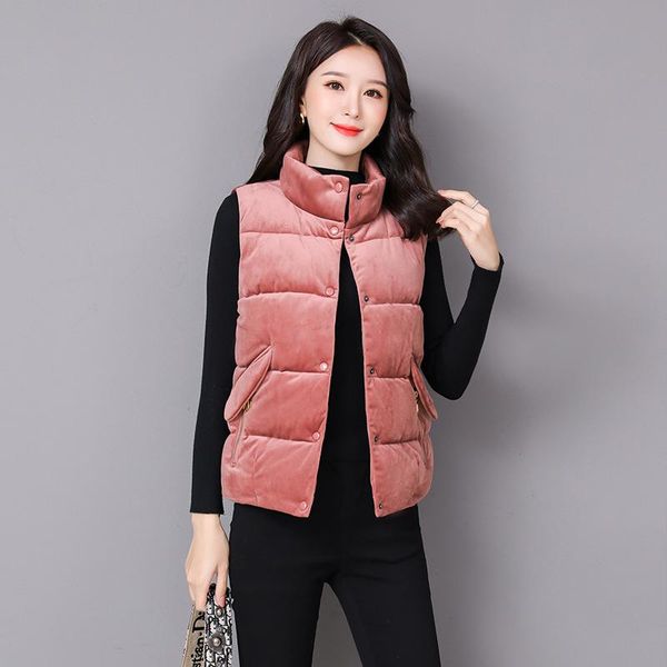 women's vests 2021 winter short collar gold velvet cotton vest solid color comfortable jacket, Black;white
women's vests 2021 winter short collar gold velvet cotton vest solid color comfortable jacket, Black;white