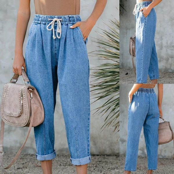 women's jeans women solid vintage high waist loose casual denim trousers simple all-match fashion harajuku cropped pants, Blue
women's jeans women solid vintage high waist loose casual denim trousers simple all-match fashion harajuku cropped pants, Blue
