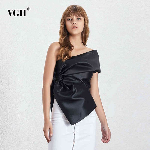 vgh asymmetrical ruched shirt for women skew collar sleeveless irregular hem blouse female summer fashion new stylish 210421, White
vgh asymmetrical ruched shirt for women skew collar sleeveless irregular hem blouse female summer fashion new stylish 210421, White