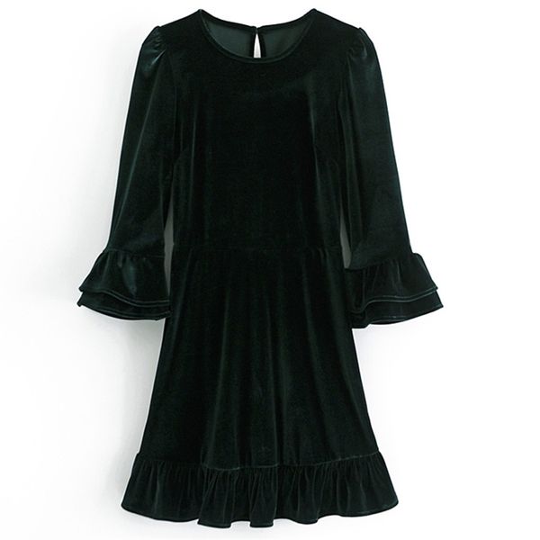 patel sleeve mini dress female velvet o-neck ruffle slim spring autumn elegant fashion size l 210524, Black;gray
patel sleeve mini dress female velvet o-neck ruffle slim spring autumn elegant fashion size l 210524, Black;gray