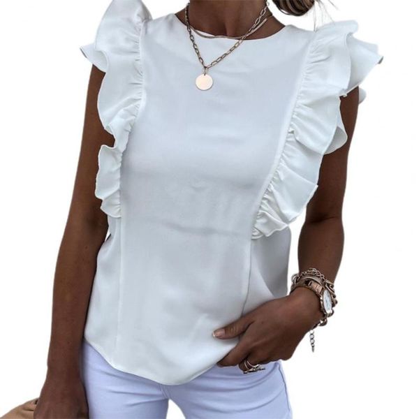 women's blouses & shirts women blouse solid color back hollow out summer ruffle tie-up bow sleeveless for home, White
women's blouses & shirts women blouse solid color back hollow out summer ruffle tie-up bow sleeveless for home, White