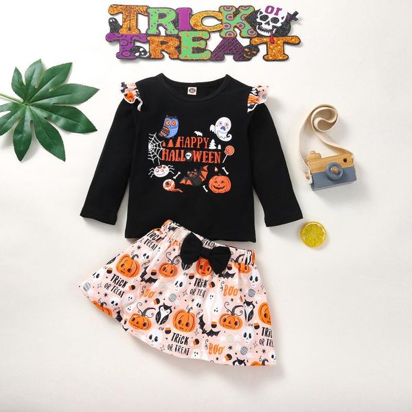 clothing sets halloween theme girls' set letter cartoon round neck long sleeve t-shirt + bow pumpkin skirt 18m-6 years old children, White
clothing sets halloween theme girls' set letter cartoon round neck long sleeve t-shirt + bow pumpkin skirt 18m-6 years old children, White