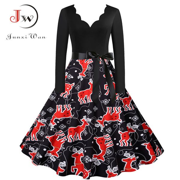 women winter christmas dress v neck long sleeve high waist big swing elegant vintgae midi plus size party dresses robe s~3xl 210510, Black;gray
women winter christmas dress v neck long sleeve high waist big swing elegant vintgae midi plus size party dresses robe s~3xl 210510, Black;gray