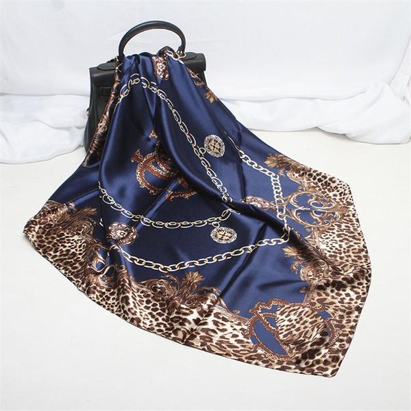 scarves silk women print foulard satin square head hijab scarfs for ladies shawls 90cm bandana female muslim wraps, Blue;gray
scarves silk women print foulard satin square head hijab scarfs for ladies shawls 90cm bandana female muslim wraps, Blue;gray