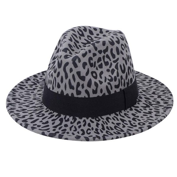 stingy brim hats europe and america fashion leopard felt hat women flat eaves big jazz designer luxury woman, Blue;gray
stingy brim hats europe and america fashion leopard felt hat women flat eaves big jazz designer luxury woman, Blue;gray