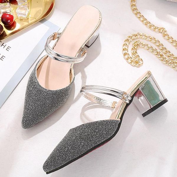slippers women sequined cloth pointed toe female shoes summer loafers lady sandals plus size 43 bdhz, Black
slippers women sequined cloth pointed toe female shoes summer loafers lady sandals plus size 43 bdhz, Black