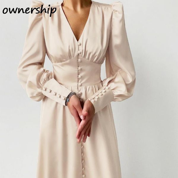 casual dresses elegant lantern sleeve solid women's dress 2021 v neck high waist female fairy satin drape ruched vintage clothes, Black;gray
casual dresses elegant lantern sleeve solid women's dress 2021 v neck high waist female fairy satin drape ruched vintage clothes, Black;gray