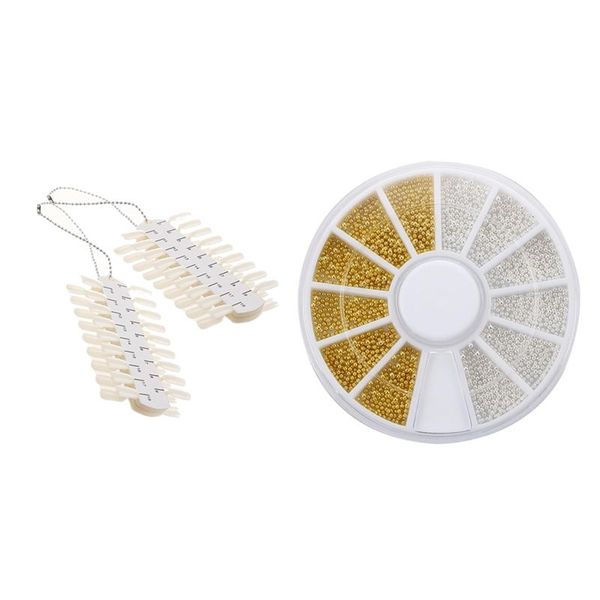 nail art kits 300 pcs gold silver ball bead tips decoration + wheel fashion with double-layer 36 color display card
nail art kits 300 pcs gold silver ball bead tips decoration + wheel fashion with double-layer 36 color display card