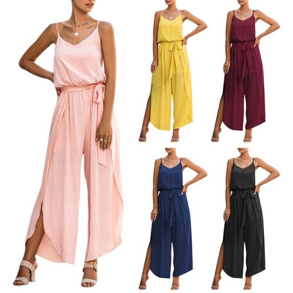summer v neck sleeveless bodysuits women strap loose casual jumpsuit womens fashion solid elegant wide leg split jumpsuits women's & ro, Black;white
summer v neck sleeveless bodysuits women strap loose casual jumpsuit womens fashion solid elegant wide leg split jumpsuits women's & ro, Black;white