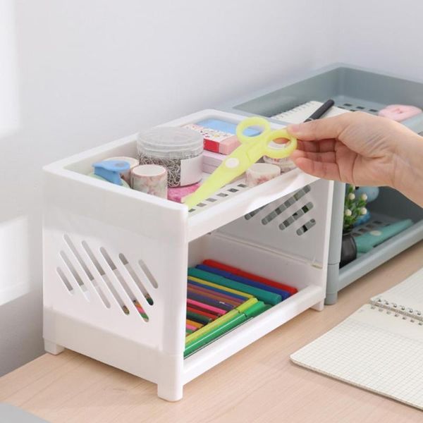 hooks & rails deskstorage box double layer pp multi-function cosmetic organizer office supplies
hooks & rails deskstorage box double layer pp multi-function cosmetic organizer office supplies