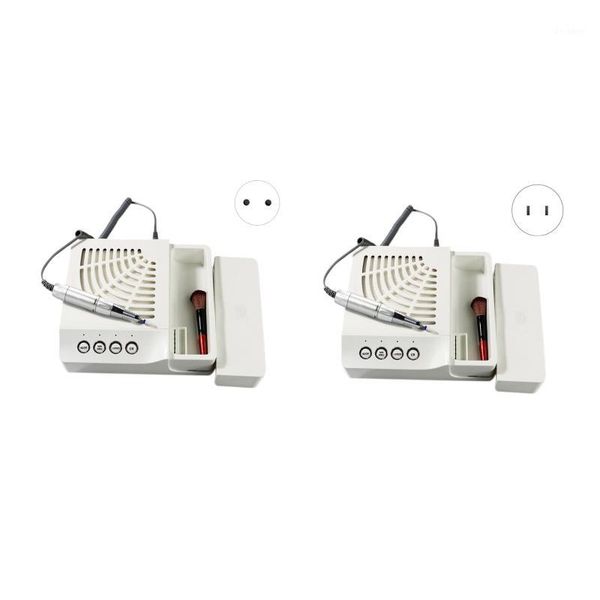 2 in 1 nail drill 35000 rpm with dust collector art manicure machine ceramic sanding head1, Silver
2 in 1 nail drill 35000 rpm with dust collector art manicure machine ceramic sanding head1, Silver