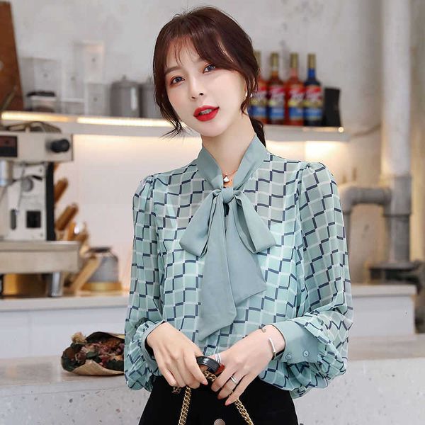 women's blouses & shirts spring summer korea fashion women long sleeve chiffon plaid print loose bow collar swee 14ma, White
women's blouses & shirts spring summer korea fashion women long sleeve chiffon plaid print loose bow collar swee 14ma, White
