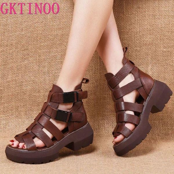 sandals gktinoo women wedges heels genuine leather peep toe summer fashion female gladiator platform shoes woman, Black
sandals gktinoo women wedges heels genuine leather peep toe summer fashion female gladiator platform shoes woman, Black