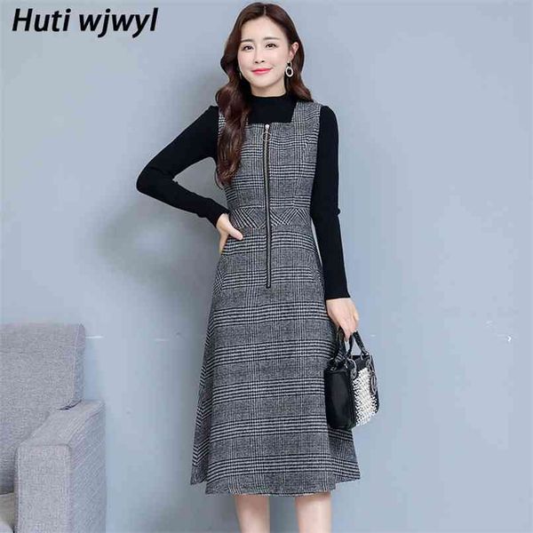 two-piece suit women wool vest dress plus size winter vintage sweater+woolen plaid bodycon party vestidos runway sets 210528, White
two-piece suit women wool vest dress plus size winter vintage sweater+woolen plaid bodycon party vestidos runway sets 210528, White