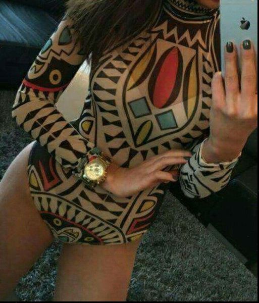 bodysuit leotard bodycon bandage womens romper mesh print, Black;white
bodysuit leotard bodycon bandage womens romper mesh print, Black;white