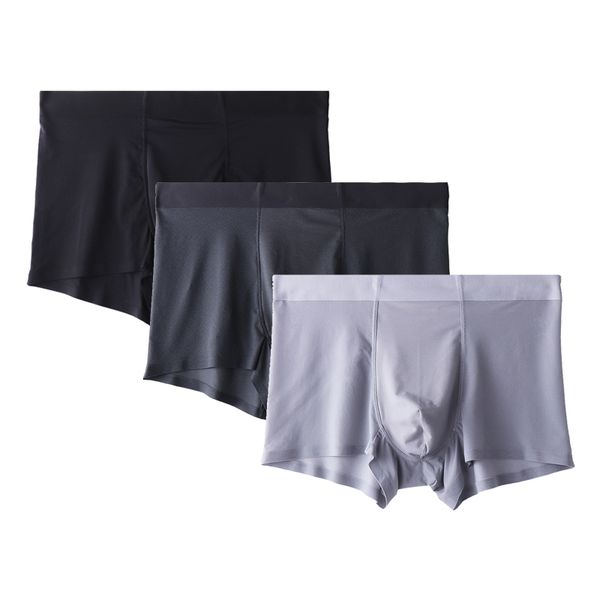black and gray 3-piece set of ice silk seamless men is boxer shorts fashion breathable u convex ice silk men is underwear, Black;white
black and gray 3-piece set of ice silk seamless men is boxer shorts fashion breathable u convex ice silk men is underwear, Black;white