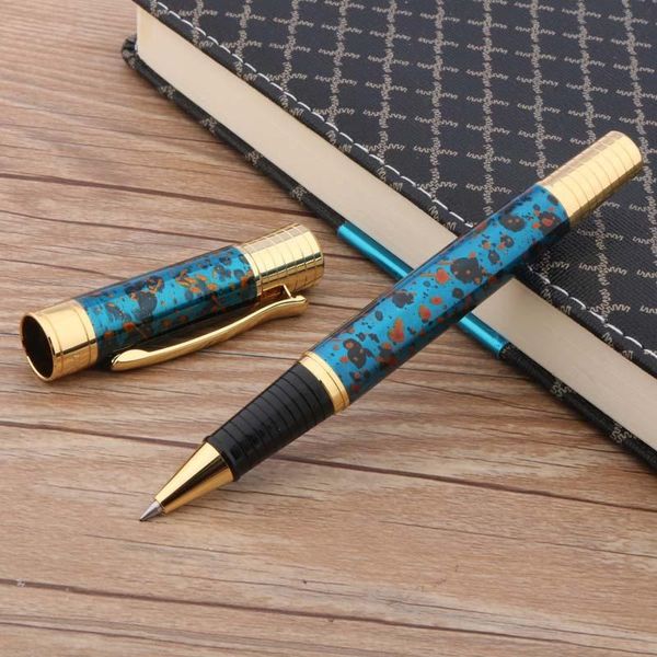 ballpoint pens chouxiongluwei metal blue ice flower golden clip gift rollerball pen stationery student office school supplies, Blue;orange
ballpoint pens chouxiongluwei metal blue ice flower golden clip gift rollerball pen stationery student office school supplies, Blue;orange