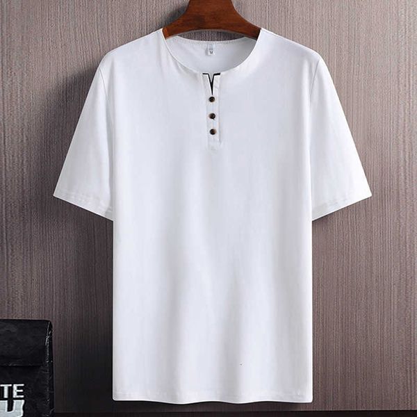 men's t-shirts plus size summer basic t-shirts short sleeved solid cotton classic button v-neck t shirt male loose casual tee, White;black
men's t-shirts plus size summer basic t-shirts short sleeved solid cotton classic button v-neck t shirt male loose casual tee, White;black