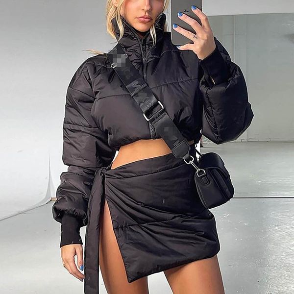 women's jackets fashion week personality lady solid color zipper sleeve finger stand collar lace up short skirt cotton dress suit, Black;brown
women's jackets fashion week personality lady solid color zipper sleeve finger stand collar lace up short skirt cotton dress suit, Black;brown