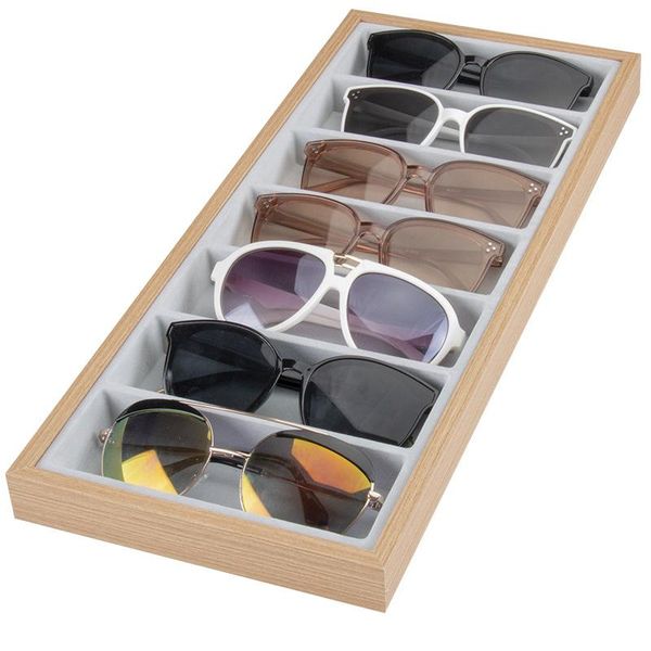 jewelry pouches, bags sunglasses storage box 7 slots wood eyeglass display organizer cases for home supplies, Pink;blue
jewelry pouches, bags sunglasses storage box 7 slots wood eyeglass display organizer cases for home supplies, Pink;blue