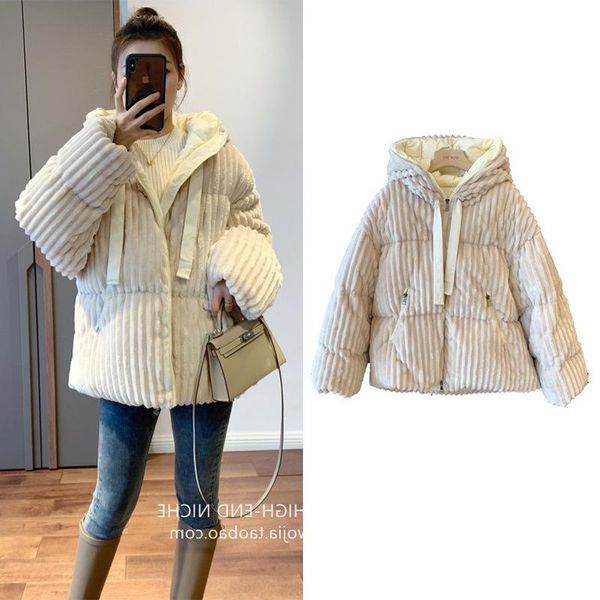 women's down & parkas 2021 winter corduroy bread jacket women fashion loose hooded thick white, Black
women's down & parkas 2021 winter corduroy bread jacket women fashion loose hooded thick white, Black
