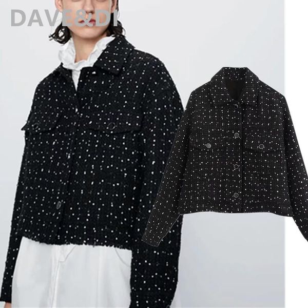 women's jackets dave&di 2021 england high street vintage weave dot short jacket women casaco feminino jaqueta feminina bomber, Black;brown
women's jackets dave&di 2021 england high street vintage weave dot short jacket women casaco feminino jaqueta feminina bomber, Black;brown