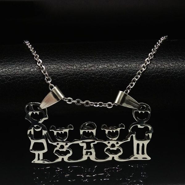 pendant necklaces 2021 family 3 children stainless steel statement mama girls boy pendants necklace for women gifts jewelry n610272b, Silver
pendant necklaces 2021 family 3 children stainless steel statement mama girls boy pendants necklace for women gifts jewelry n610272b, Silver