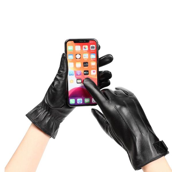 five fingers gloves fashion winter women' genuine leather 2021 brand touch screen warm black sheep mittens, Blue;gray
five fingers gloves fashion winter women' genuine leather 2021 brand touch screen warm black sheep mittens, Blue;gray