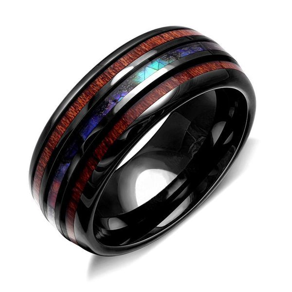 wedding rings men's fashion 8mm black tungsten carbide inlaid hawaiian koa wood and abalone shell opal ring band jewelry, Slivery;golden
wedding rings men's fashion 8mm black tungsten carbide inlaid hawaiian koa wood and abalone shell opal ring band jewelry, Slivery;golden