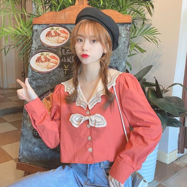 korean clothes fashion bow loose preppy style spring autumn shirts sweet women blouses ladies crop blusas mujer de moda women's &, White
korean clothes fashion bow loose preppy style spring autumn shirts sweet women blouses ladies crop blusas mujer de moda women's &, White