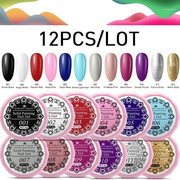 modelones 12pcs/lot solid painting gel set need led lamp drawing nail varnish semi permanent polish hybrid enamel1, Red;pink
modelones 12pcs/lot solid painting gel set need led lamp drawing nail varnish semi permanent polish hybrid enamel1, Red;pink