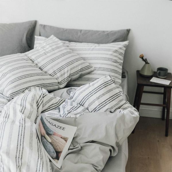 bedding sets nordic simple cotton four piece stripe japanese style home textile stay all bed sheet quilt cover
bedding sets nordic simple cotton four piece stripe japanese style home textile stay all bed sheet quilt cover