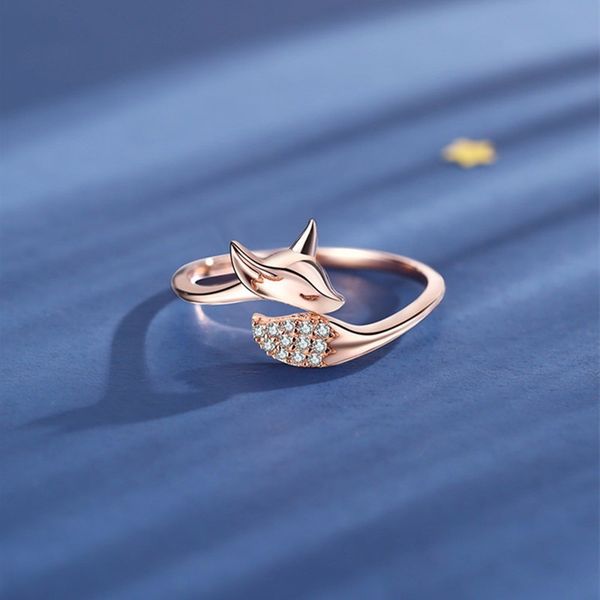 fashionable cute rose gold fox rings shaped animal micro diamond ring female gift first choice, Golden;silver
fashionable cute rose gold fox rings shaped animal micro diamond ring female gift first choice, Golden;silver