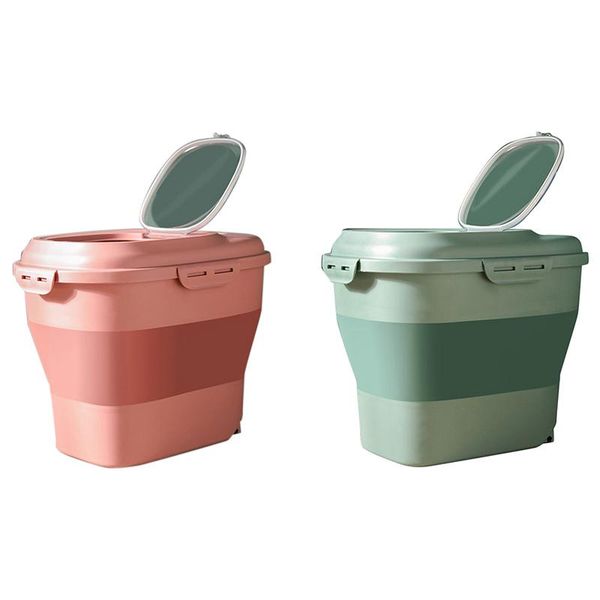 dog apparel promotion foldable food storage bucket large capacity cat pet sealed moistureproof supplies
