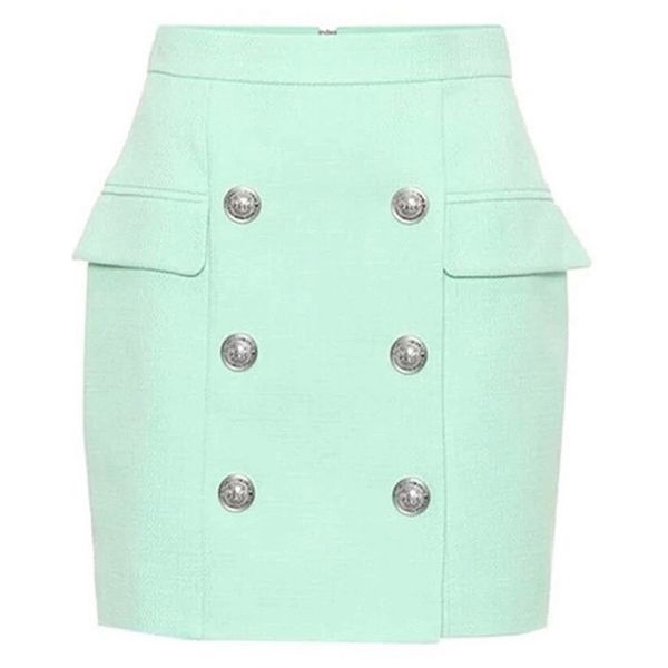 high street designer skirt women's lion buttons double breasted mini skirt 210412, Black
high street designer skirt women's lion buttons double breasted mini skirt 210412, Black
