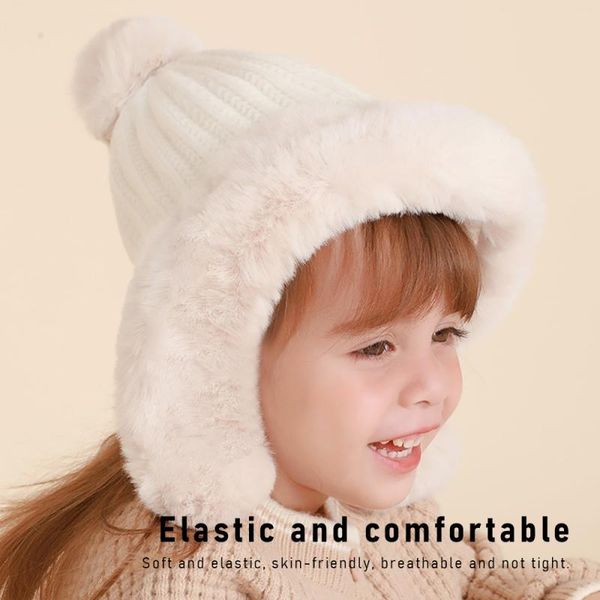 outdoor hats winter girls beanies hat windproof plus velvet warm knit hedging children thermal ear warmer casual cap fluffy ball bonnet, Black;white
outdoor hats winter girls beanies hat windproof plus velvet warm knit hedging children thermal ear warmer casual cap fluffy ball bonnet, Black;white
