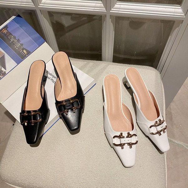 fashion women slippers 2021 mules shoes ladies causal thin low heel female slip on loafers slides metal button slipper1, Black
fashion women slippers 2021 mules shoes ladies causal thin low heel female slip on loafers slides metal button slipper1, Black
