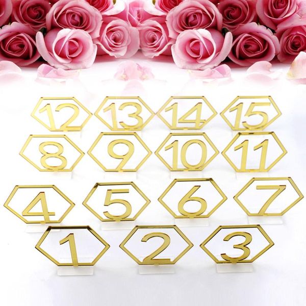 party decoration hexagon table number signs for wedding decor silver or gold acrylic 1-15 roman numerals geometric centerpiece
party decoration hexagon table number signs for wedding decor silver or gold acrylic 1-15 roman numerals geometric centerpiece